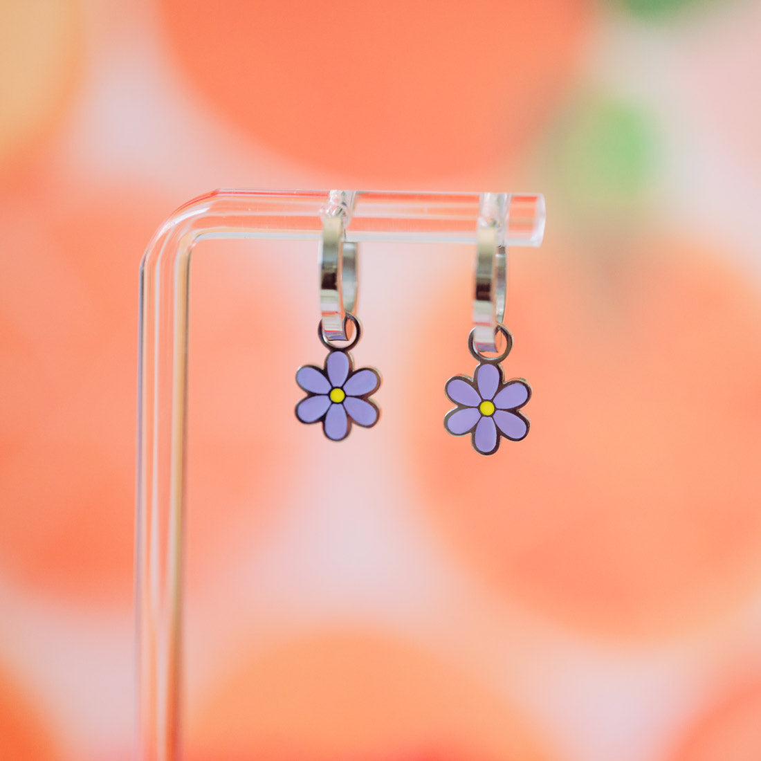 Daisy Huggie Hoop Charms