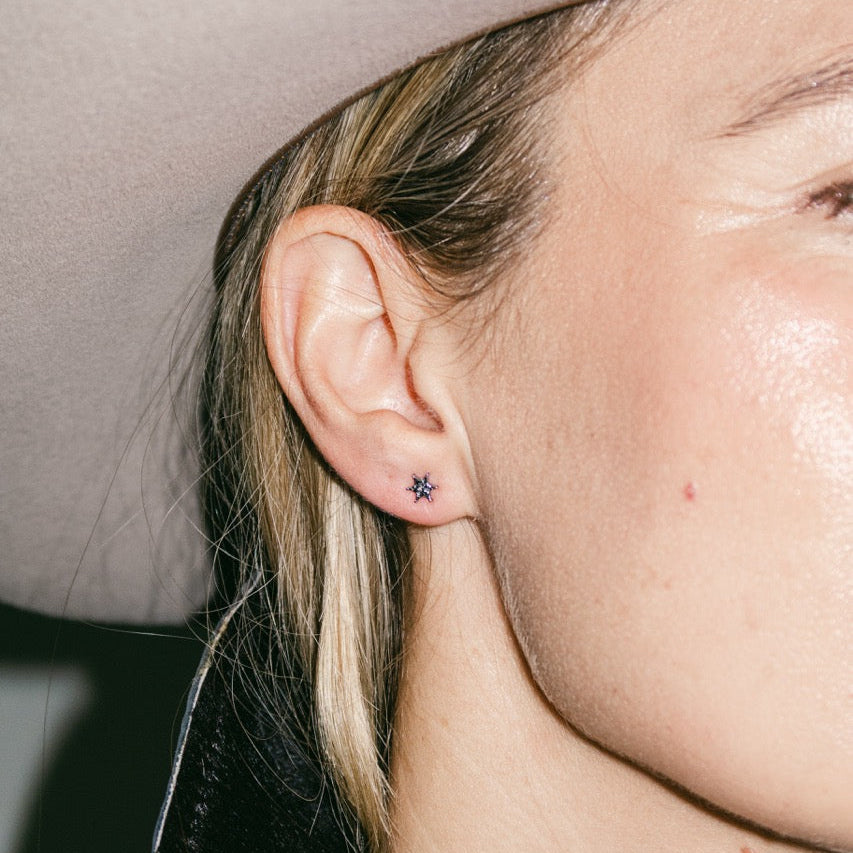 Hammered Star Mini Stud Earrings