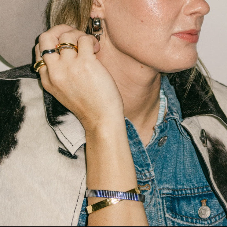 Marshmallow Mega Huggie Hoop Earrings