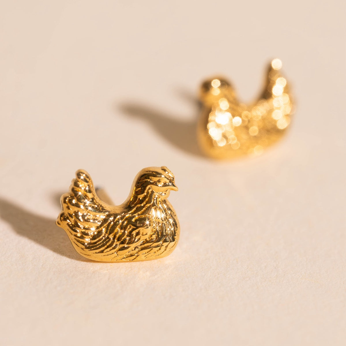 Chicken Stud Earrings