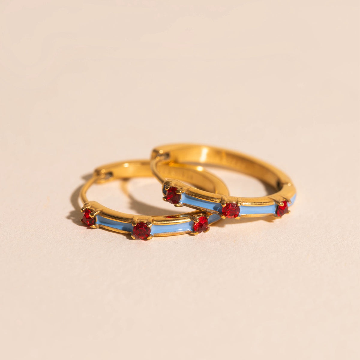Desert Rose Huggie Hoop Earrings