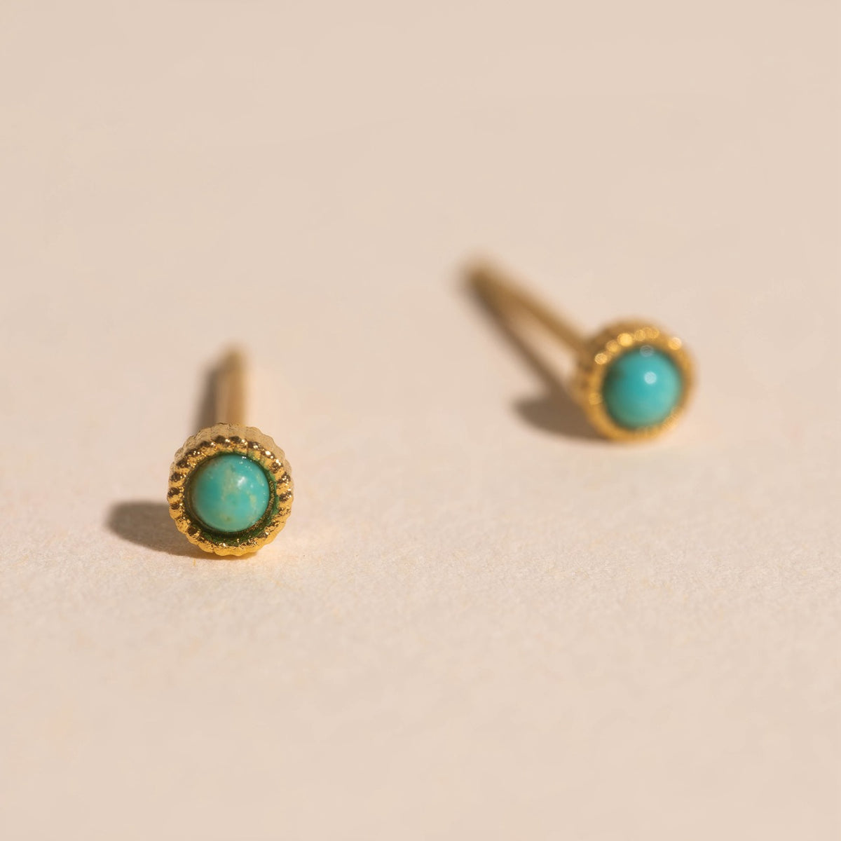 Tiny Turquoise Stud Earrings