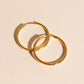 Large Hammered Huggie Hoop Earrings