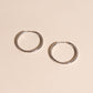 Large Hammered Huggie Hoop Earrings