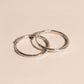 Large Hammered Huggie Hoop Earrings
