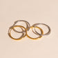 Large Hammered Huggie Hoop Earrings