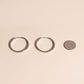 Large Hammered Huggie Hoop Earrings