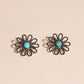 Turquoise Flower Stud Earrings