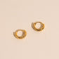 Hammered Tiny Huggie Hoop Earrings