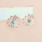 Turquoise Flower Stud Earrings