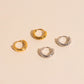 Hammered Tiny Huggie Hoop Earrings