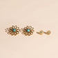 Turquoise Flower Stud Earrings