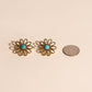 Turquoise Flower Stud Earrings