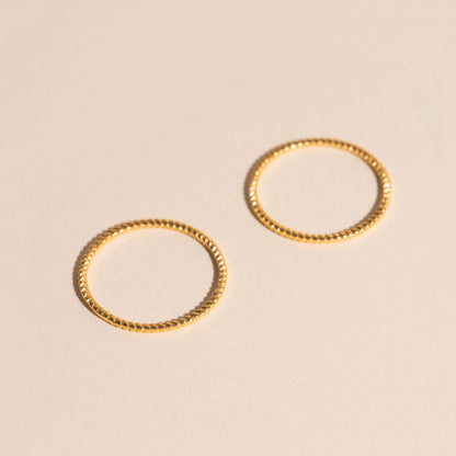 Lasso Rope Huggie Hoop Charms