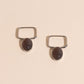 Brown Stone Mega Huggie Hoop Charms