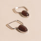 Brown Stone Mega Huggie Hoop Charms