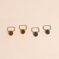 Brown Stone Mega Huggie Hoop Charms