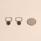 Brown Stone Mega Huggie Hoop Charms