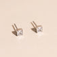 Square Crystal Mini Stud Earrings