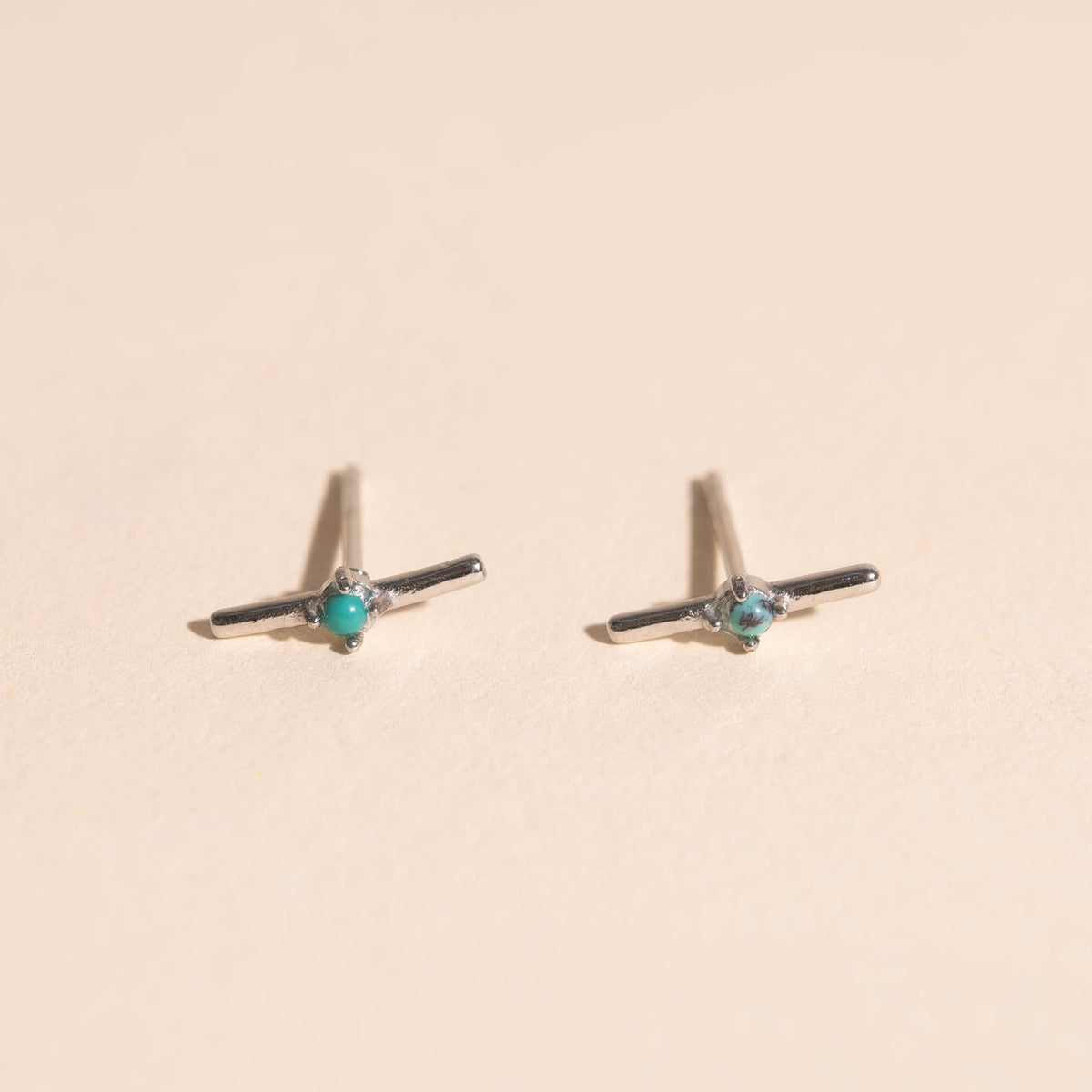 Turquoise Bar Stud Earring