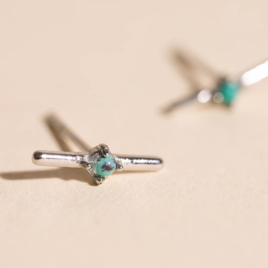 Turquoise Bar Stud Earring