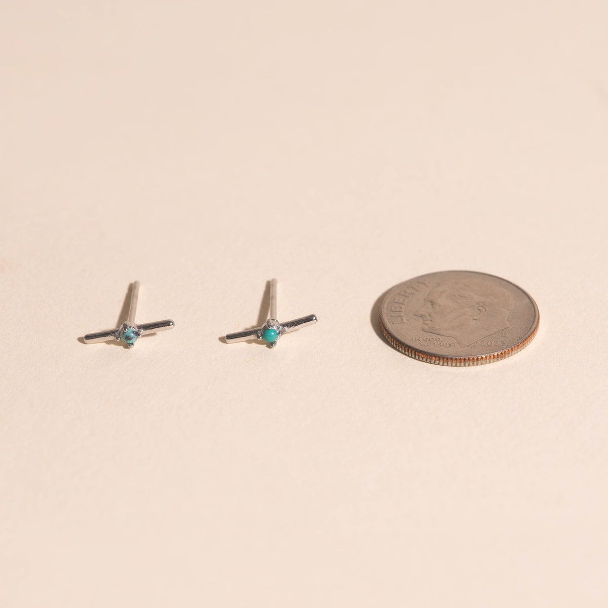 Turquoise Bar Stud Earring