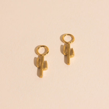 Saguaro Cactus Huggie Hoop Charms