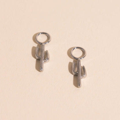 Saguaro Cactus Huggie Hoop Charms