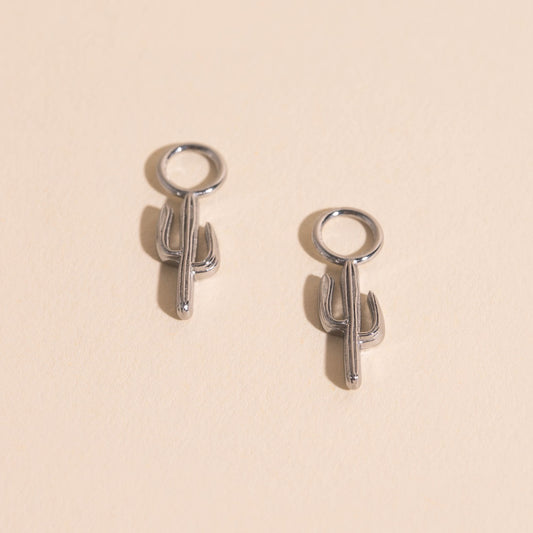 Saguaro Cactus Huggie Hoop Charms