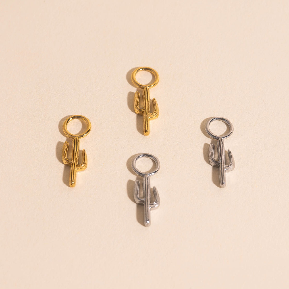 Saguaro Cactus Huggie Hoop Charms