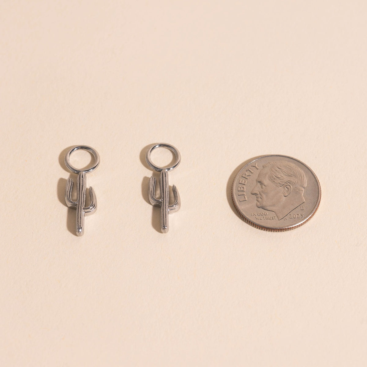 Saguaro Cactus Huggie Hoop Charms