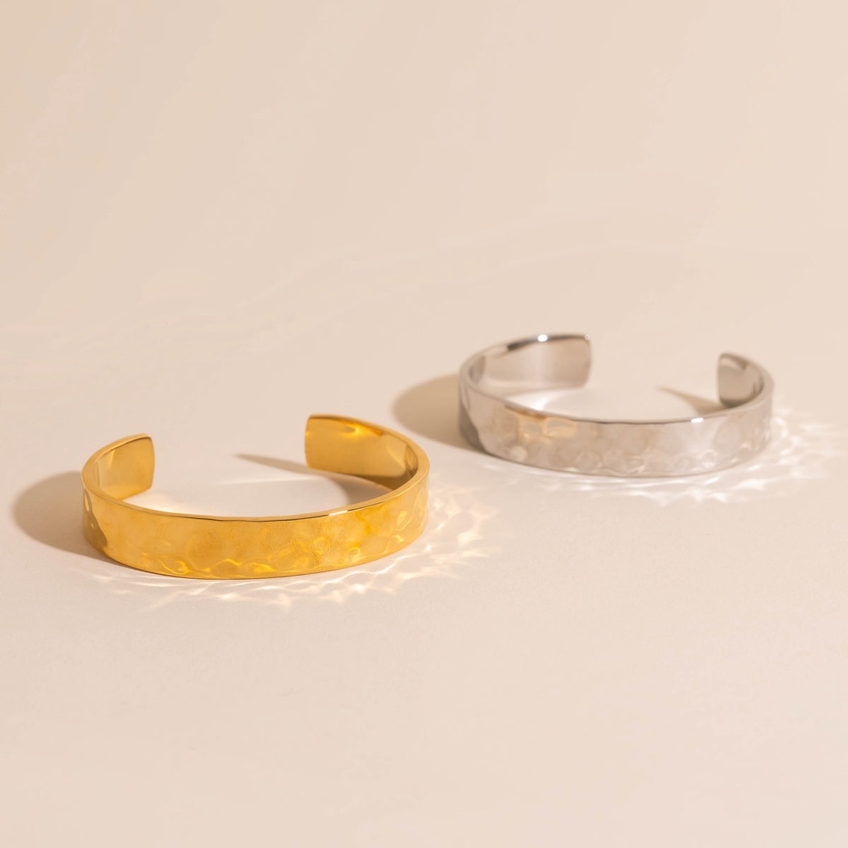 11mm Hammered Cuff Bracelet