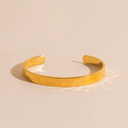 8mm Hammered Cuff Bracelet