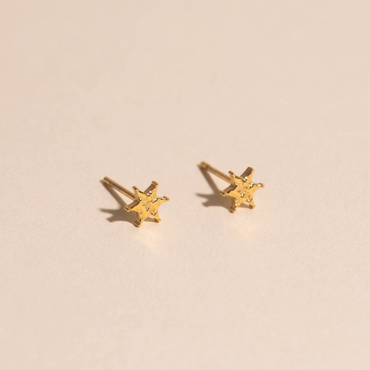 Hammered Star Mini Stud Earrings