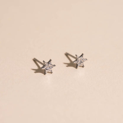 Hammered Star Mini Stud Earrings