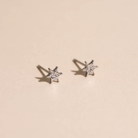 Hammered Star Mini Stud Earrings