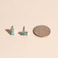 Rectangle Turquoise Stud Earrings