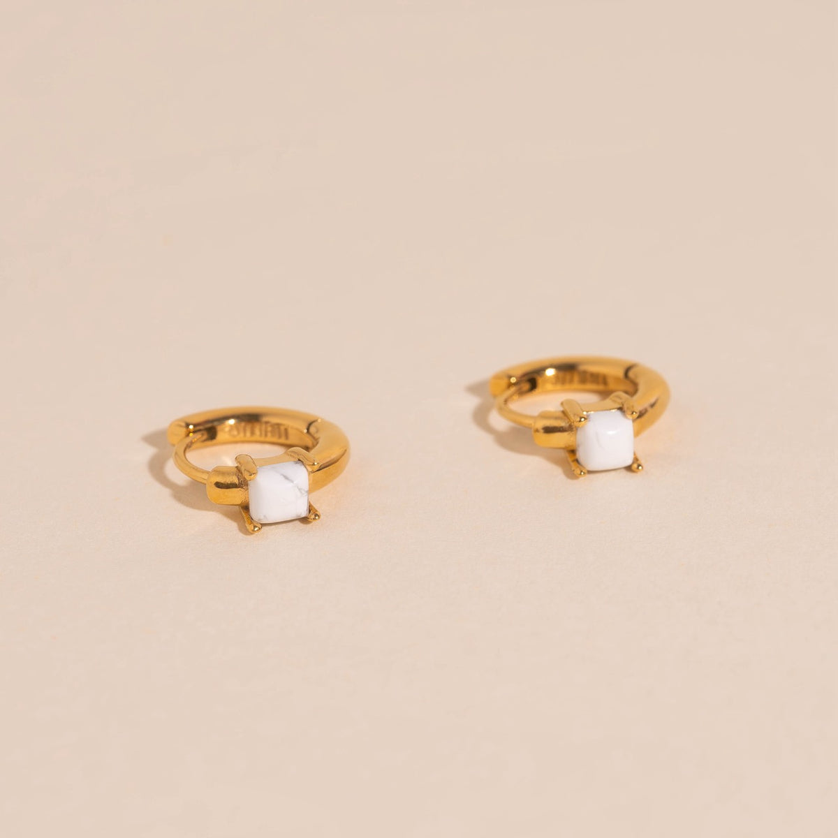 Wrangler Stone Huggie Hoop Earrings
