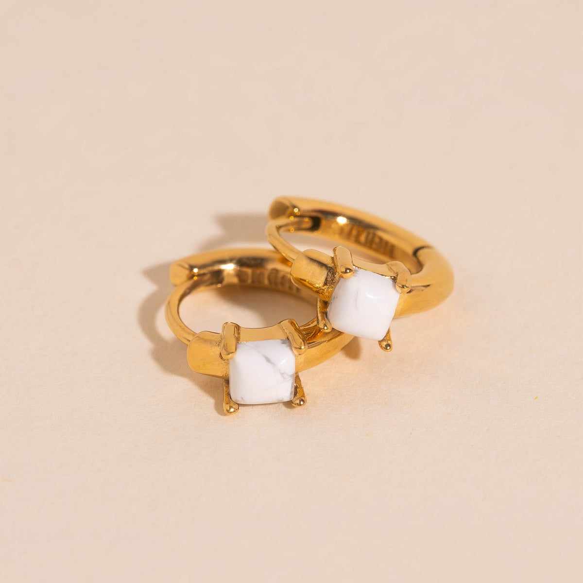 Wrangler Stone Huggie Hoop Earrings