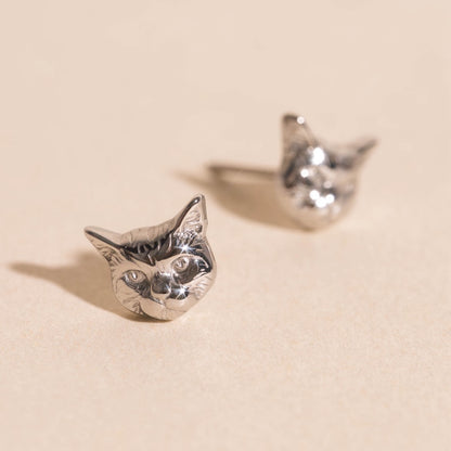 Kitty Cat Stud Earrings