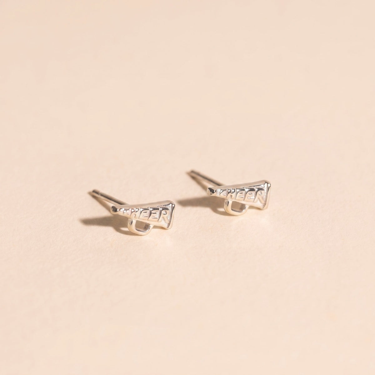 Cheer Megaphone Tiny Stud Earrings