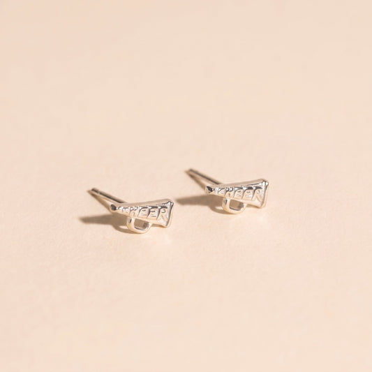 Cheer Megaphone Tiny Stud Earrings