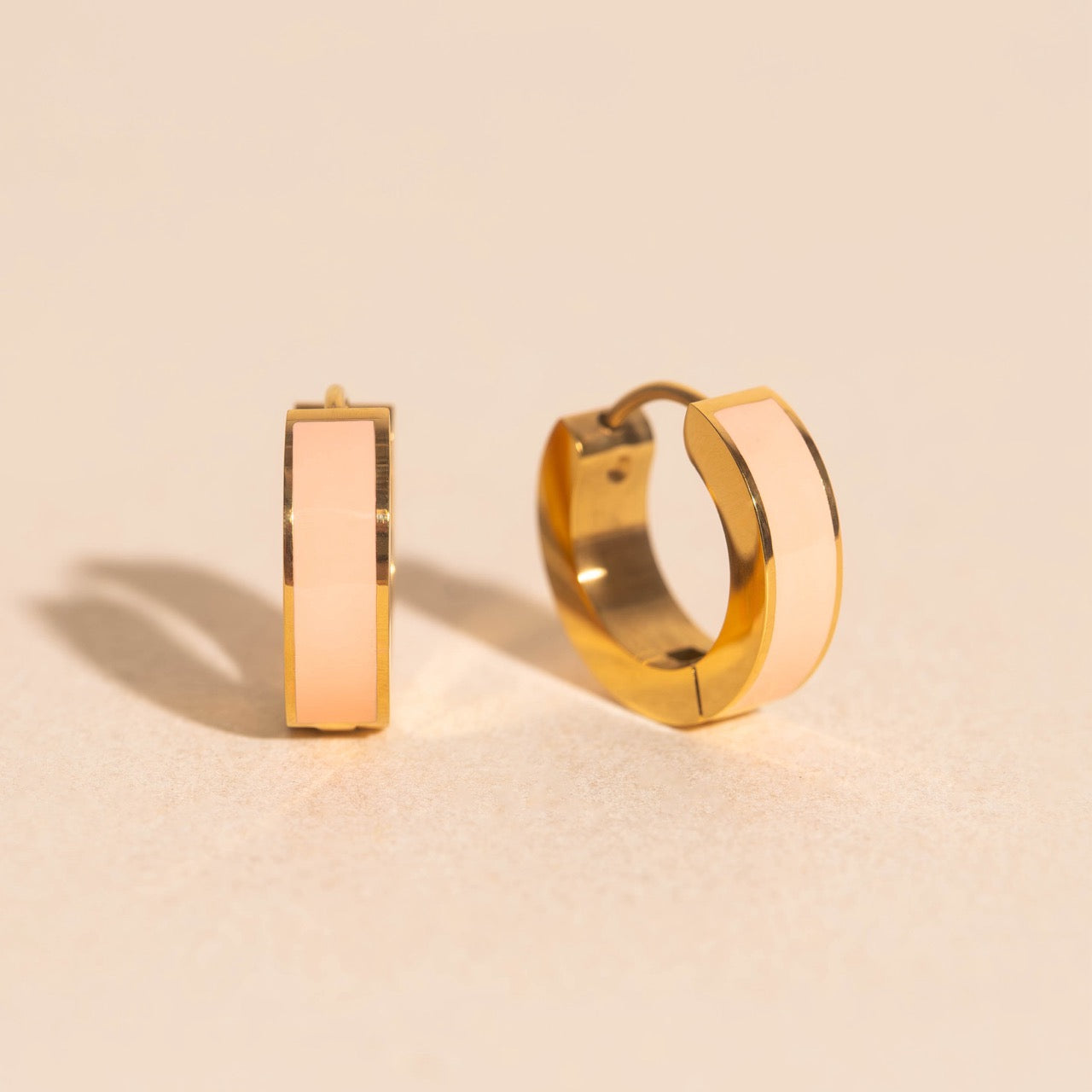 Color Chunky Huggie Hoop Earrings