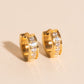 Crystal Chunky Huggie Hoop Earrings