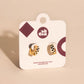 Checkered Chunky Huggie Hoop Earrings