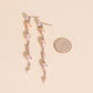 Pearl Dangle Chain Stud Earrings