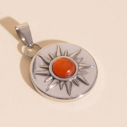 Amber Sun Necklace Charm