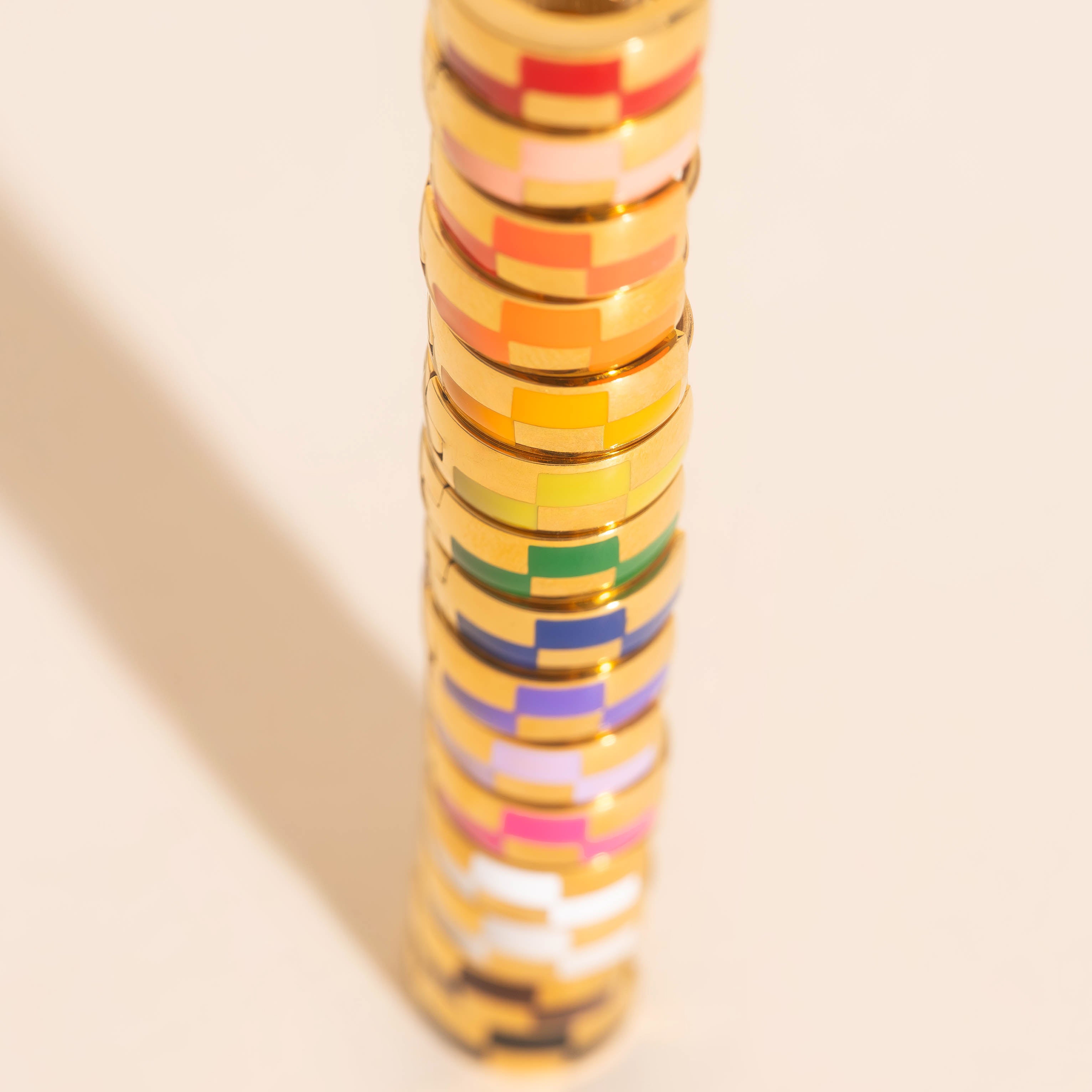9mm Block Checkered Super Chunky Huggie Hoop Earrings – Oh Clementine