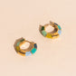 Color Block Chunky Rounded Huggie Hoop Earrings