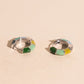 Color Block Chunky Rounded Huggie Hoop Earrings